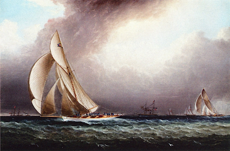 America's Cup Race, vintage artwork by James E. Buttersworth, A3 (16x12") Poster Print