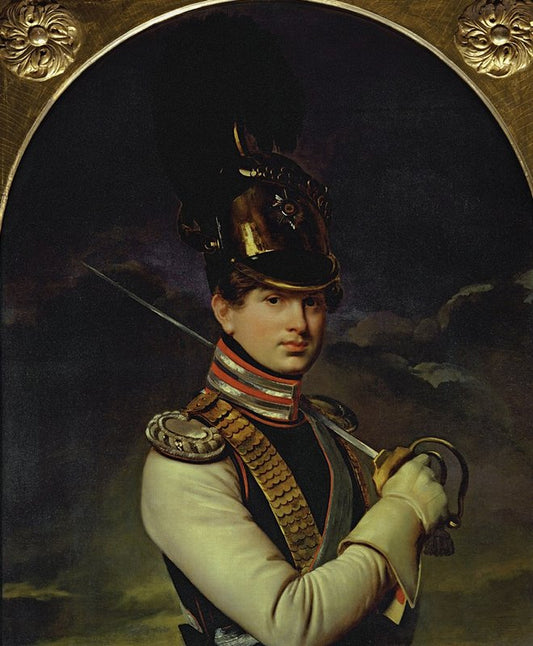 Portrait of Prince N.P. Trubetskoi, vintage artwork by Orest Kiprensky, 12x8" (A4) Poster