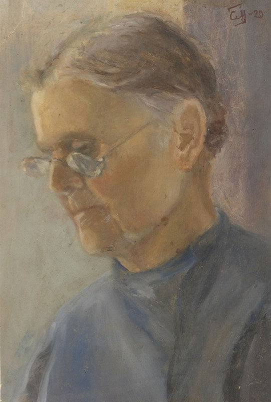 Old Teacher by Sergei Malyutin,A3(16x12")Poster