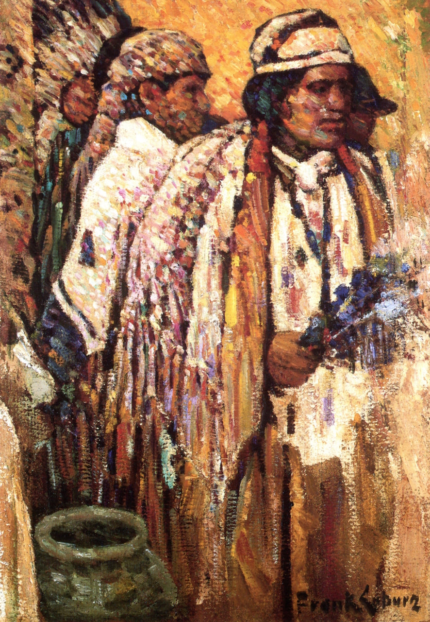 Indians in Ceremonial Robes by Frank Coburn,A3(16x12")Poster