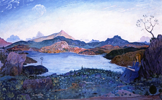 Garn Lake by James Dickson Innes,16x12(A3) Poster