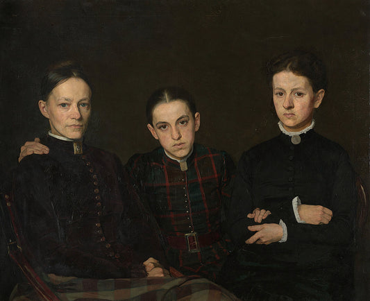 Cornelia, Clara and Johanna Veth, vintage artwork by Jan Veth, 12x8" (A4) Poster