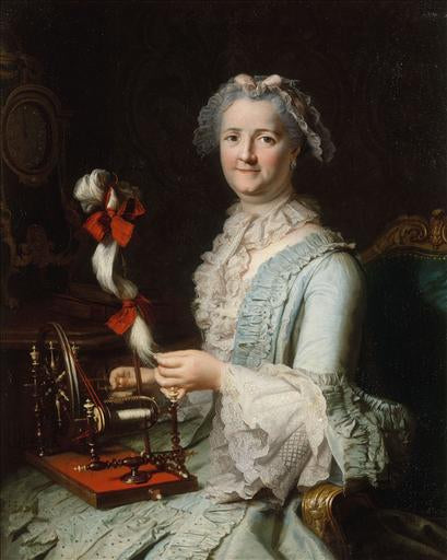 Presumed Portrait of Françoise-Marie Pouget, Second Wife of Chardin, vintage artwork by Jacques-Andre-Joseph Aved, 12x8" (A4) Poster