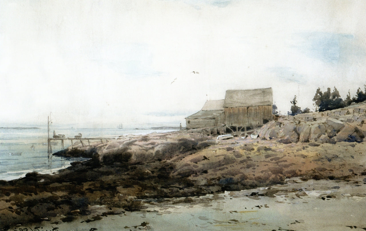The Wik-Wak, Monhegan Island, vintage artwork by Samuel P. R. Triscott, 12x8" (A4) Poster