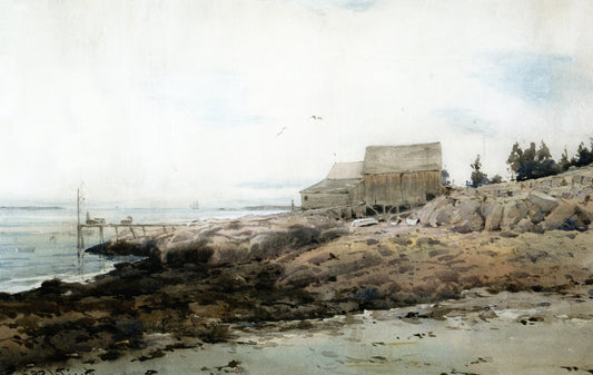 The Wik-Wak, Monhegan Island, vintage artwork by Samuel P. R. Triscott, 12x8" (A4) Poster