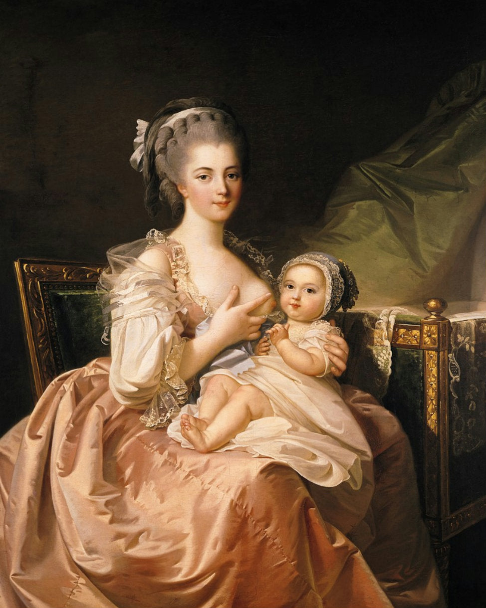 The Young Mother, vintage artwork by Jean Laurent Mosnier, 12x8" (A4) Poster