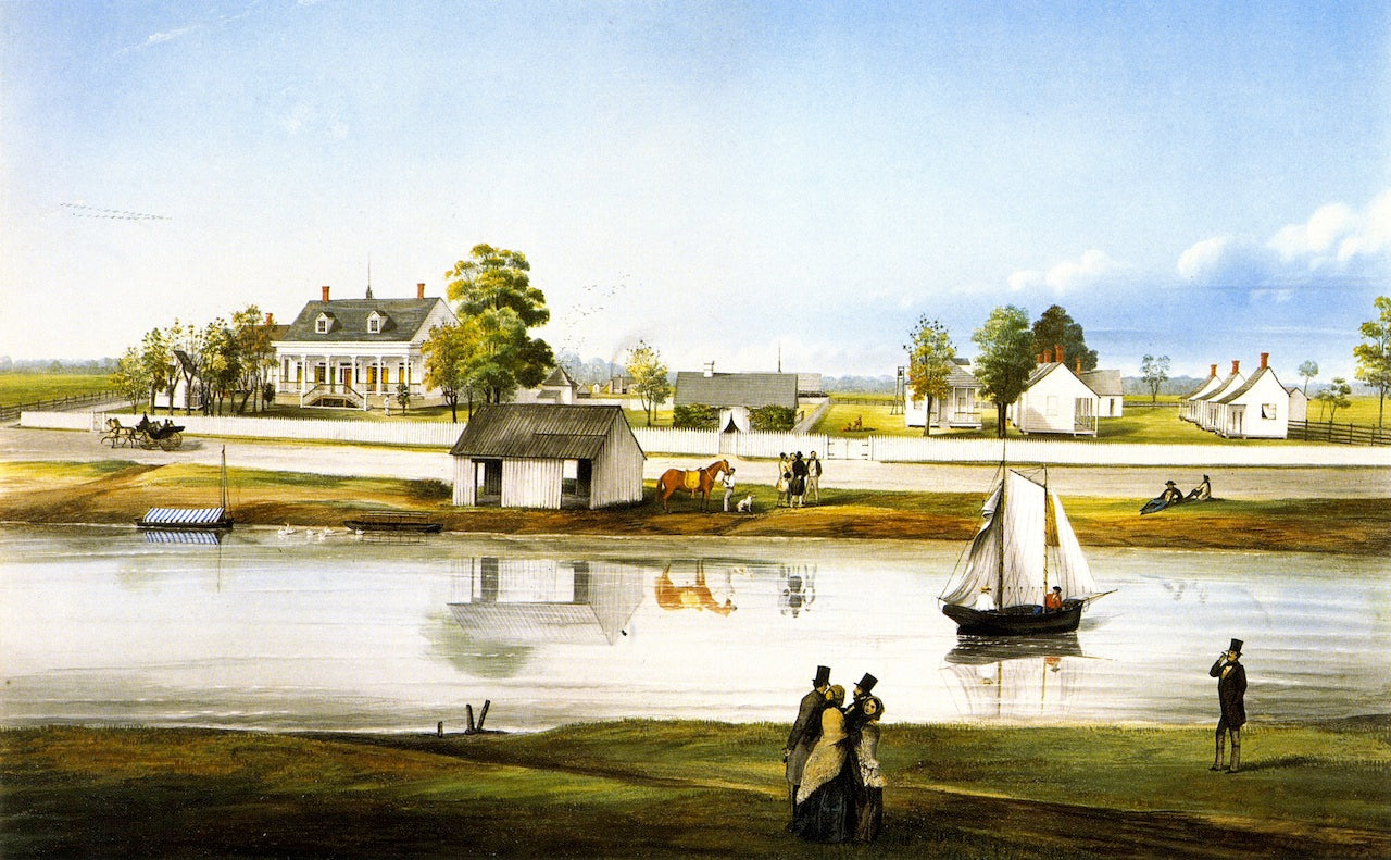 Palo Alto, vintage artwork by Marie Adrien Persac, 12x8" (A4) Poster