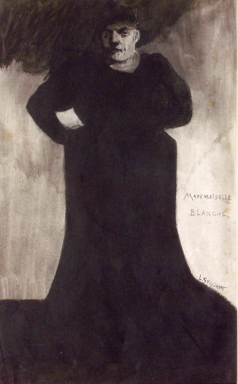 Mademoselle Blanche, vintage artwork by Leon Spilliaert, 12x8" (A4) Poster