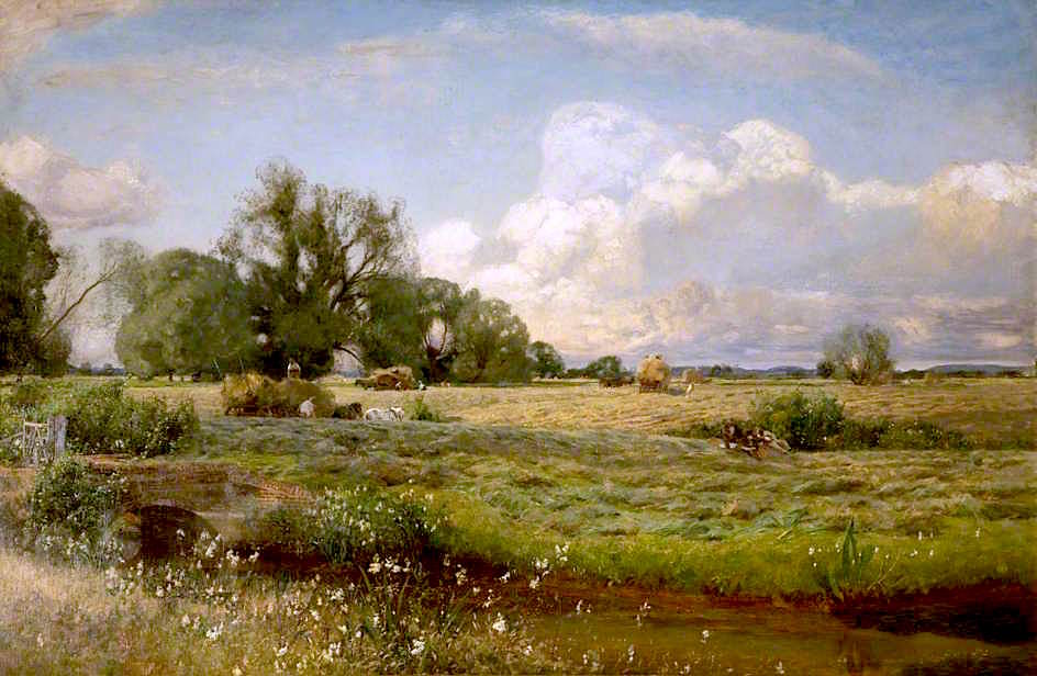 Meadow Sweets, vintage artwork by Sir David Scott Murray, 12x8" (A4) Poster