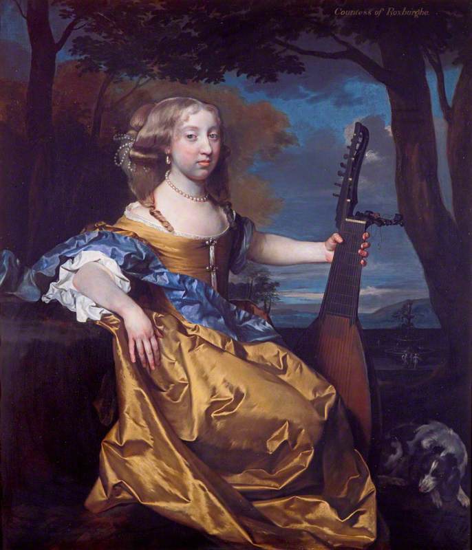 Lady Margaret Hay, Countess of Roxburghe, vintage artwork by Gerard Soest, 12x8" (A4) Poster