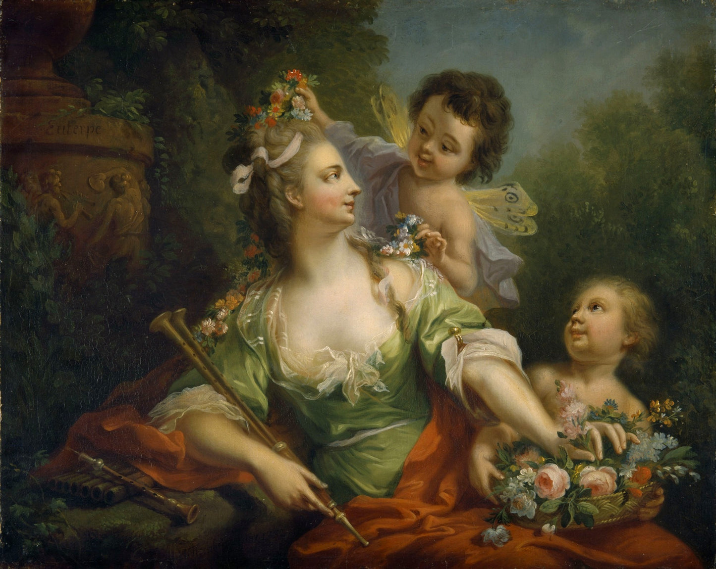 The Nine Muses - Euterpe (Music), vintage artwork by Johann Heinrich Tischbein the Elder, 12x8" (A4) Poster