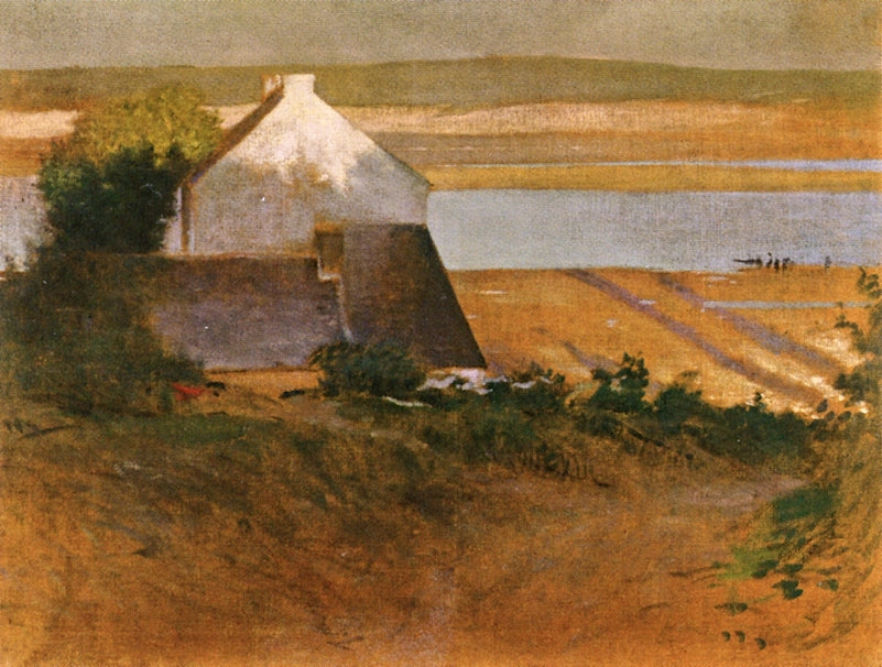 Landscape, Le Pouldu, vintage artwork by John White Alexander, 12x8" (A4) Poster