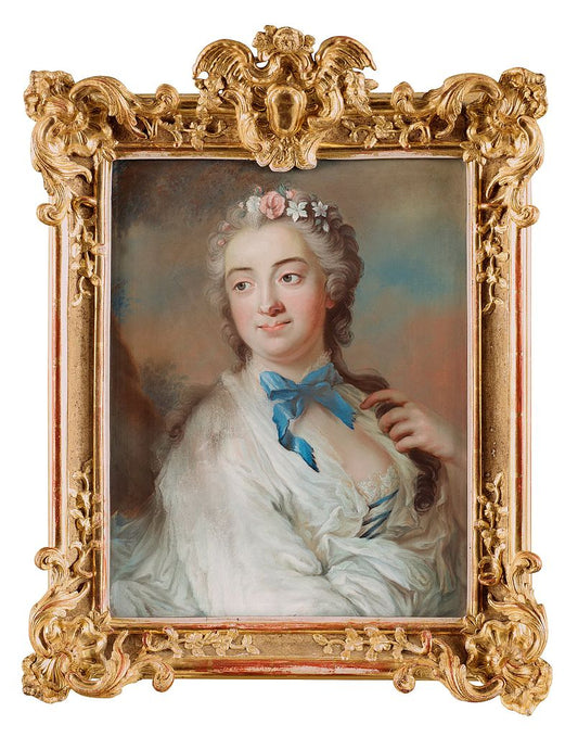 Countess Charlotta Fredrika von Fersen, nee Sparre, vintage artwork by Gustaf Lundberg, 12x8" (A4) Poster