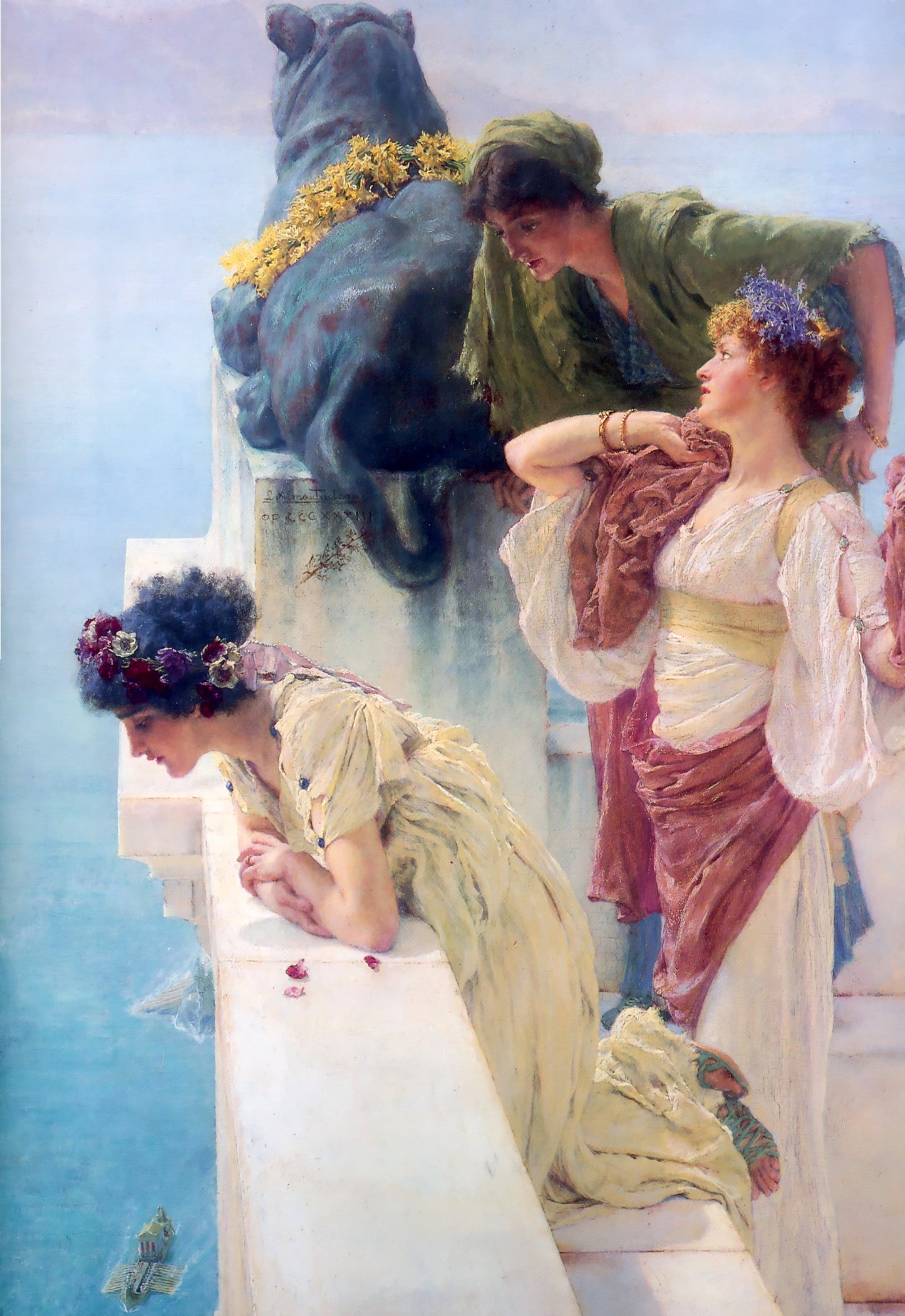 Coign of Vantage, vintage artwork by Sir Lawrence Alma-Tadema, 12x8" (A4) Poster