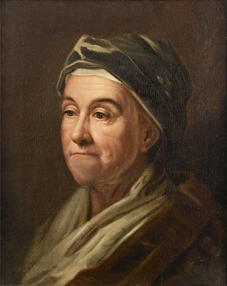 An Elderly Lady in a Velvet Hat, vintage artwork by Workshop of Christian Seybold, 12x8" (A4) Poster