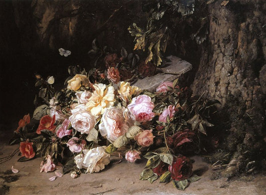 July Roses, vintage artwork by Adriana Johanna Haanen, A3 (16x12") Poster Print