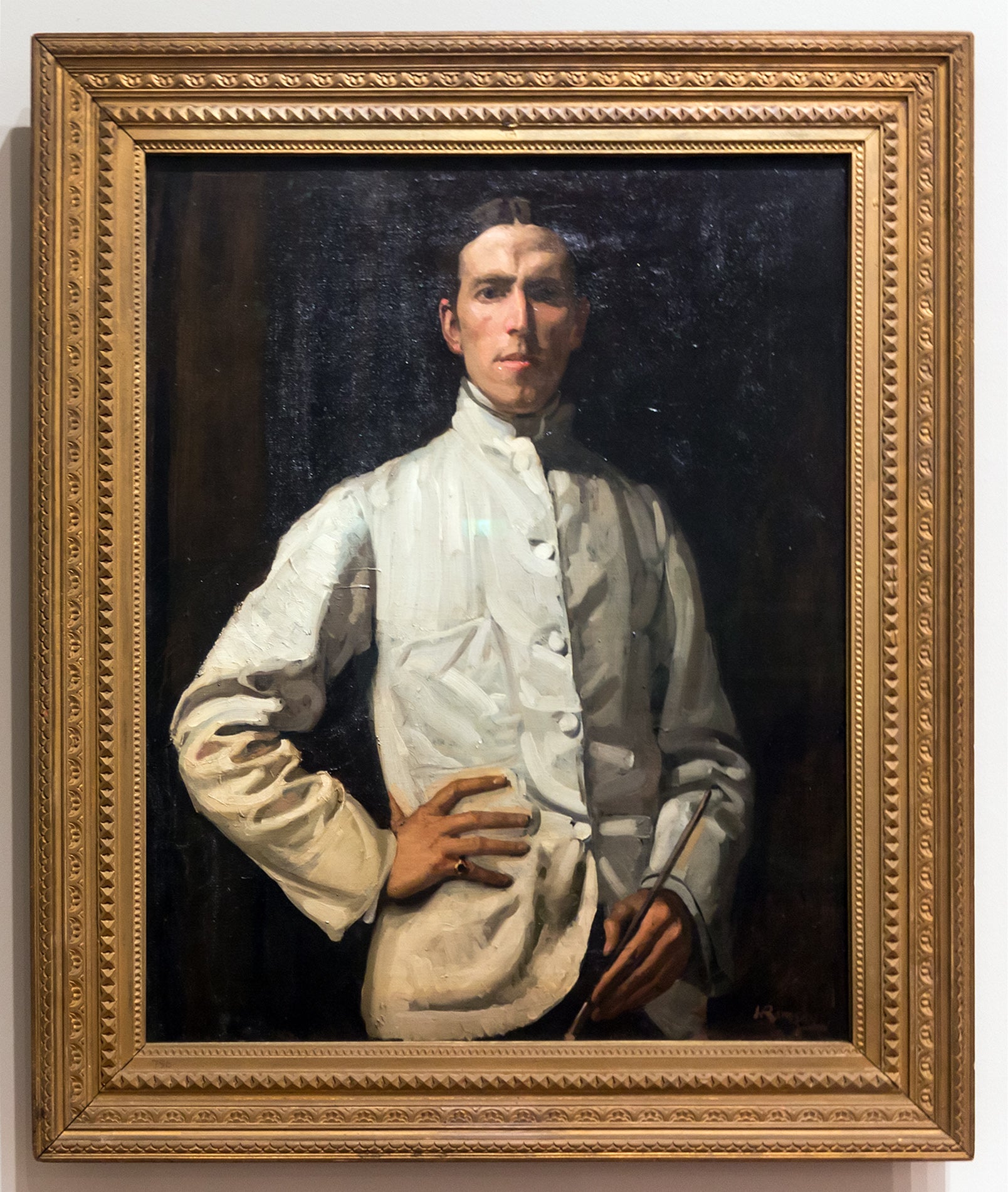 Self-Portrait in a White Coat by Hugh Ramsay,16x12(A3) Poster