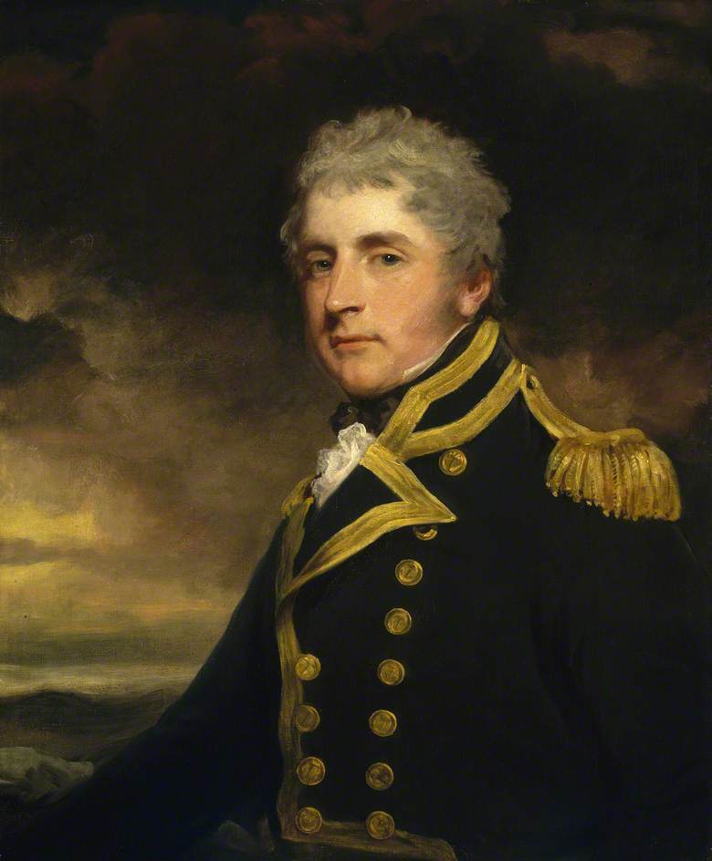 Captain Henry Blackwood, vintage artwork by John Hoppner, 12x8" (A4) Poster