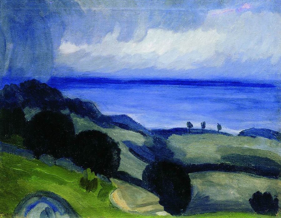 Crimean Landscape, vintage artwork by Petr Utkin, 12x8" (A4) Poster