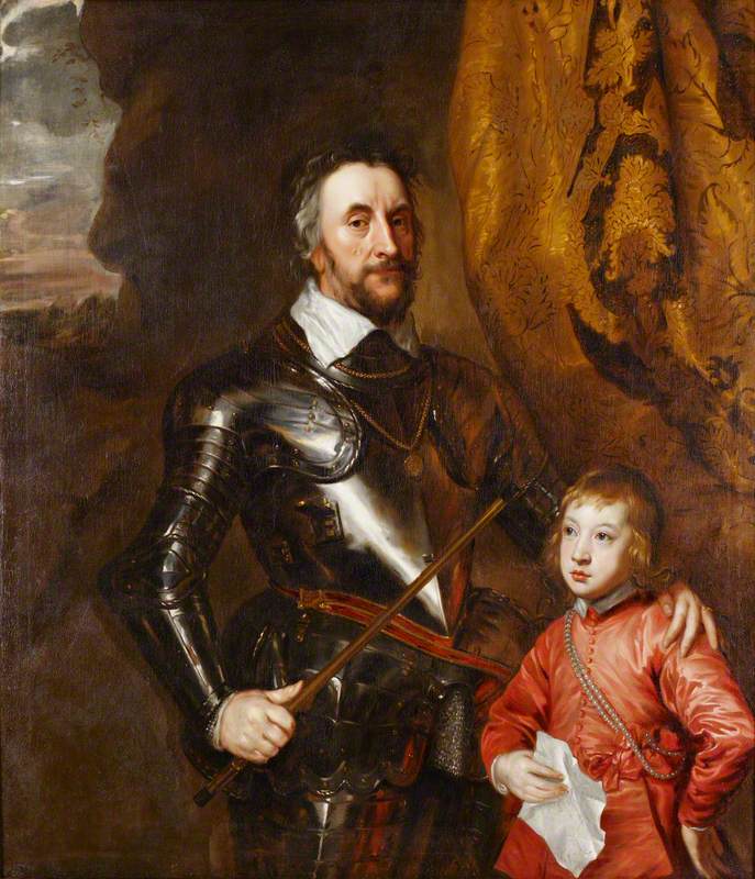 Thomas Howard, 2nd Earl of Arundel and Surrey (1585–1646), vintage artwork by Attributed to Henry Stone, 12x8" (A4) Poster