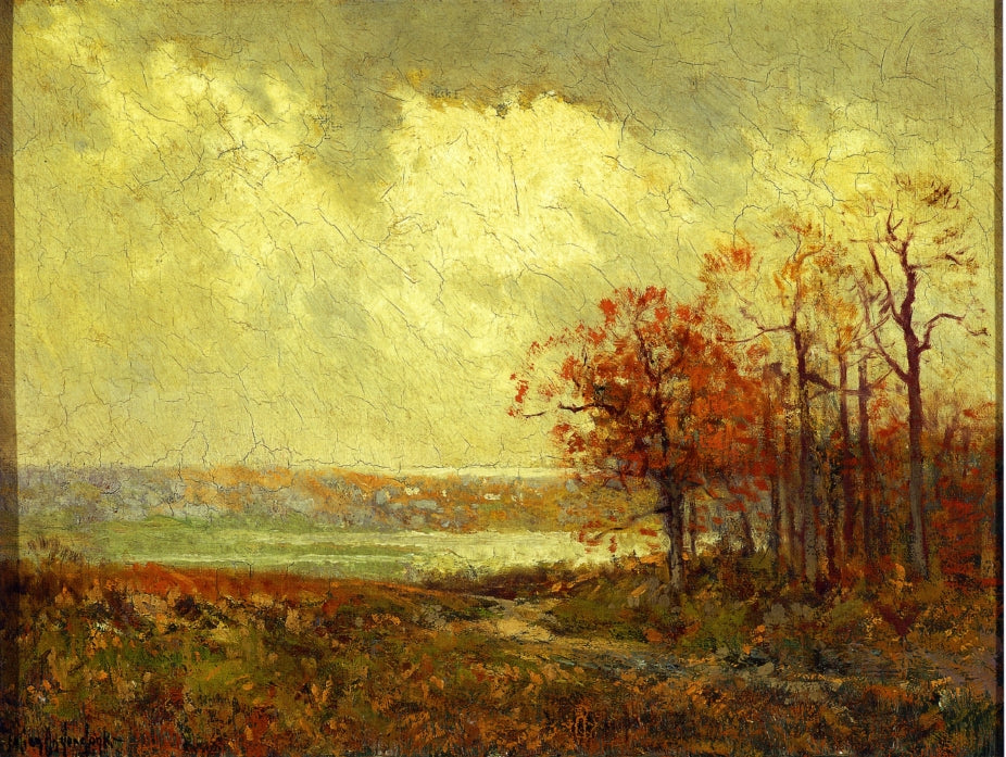 Fall Landscape, vintage artwork by Julian Onderdonk, 12x8" (A4) Poster