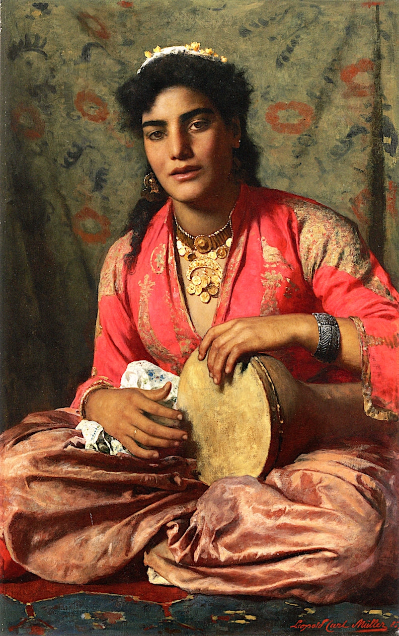 The Almeh, vintage artwork by Leopold Carl Müller, 12x8" (A4) Poster