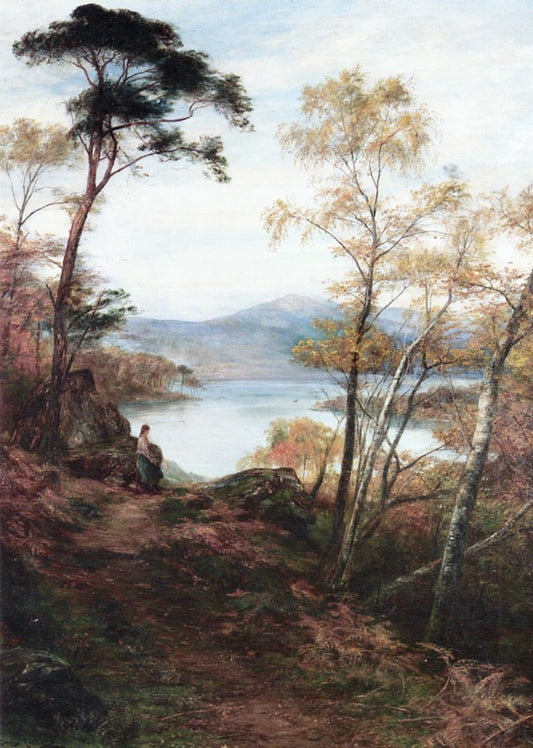 A Glimpse of Loch Katrine, vintage artwork by John MacWhirter, 12x8" (A4) Poster