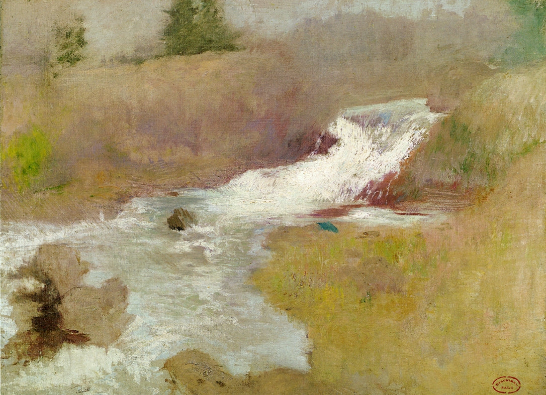 The Cascade in Spring, vintage artwork by John Twachtman, 12x8" (A4) Poster