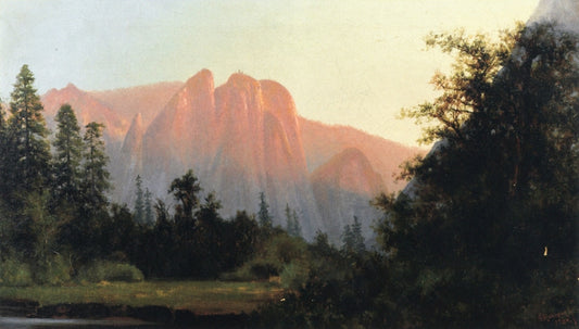 Three Sisters, Yosemite Valley, vintage artwork by Charles Dorman Robinson, 12x8" (A4) Poster