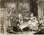 A Harlot's Progress: 2. Her Quarrel with Her Protector, vintage artwork by William Hogarth, 12x8" (A4) Poster