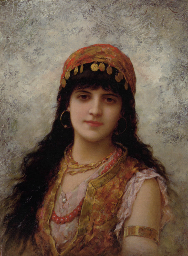 An Oriental Beauty by Emile Eisman-Semenowsky,A3(16x12")Poster