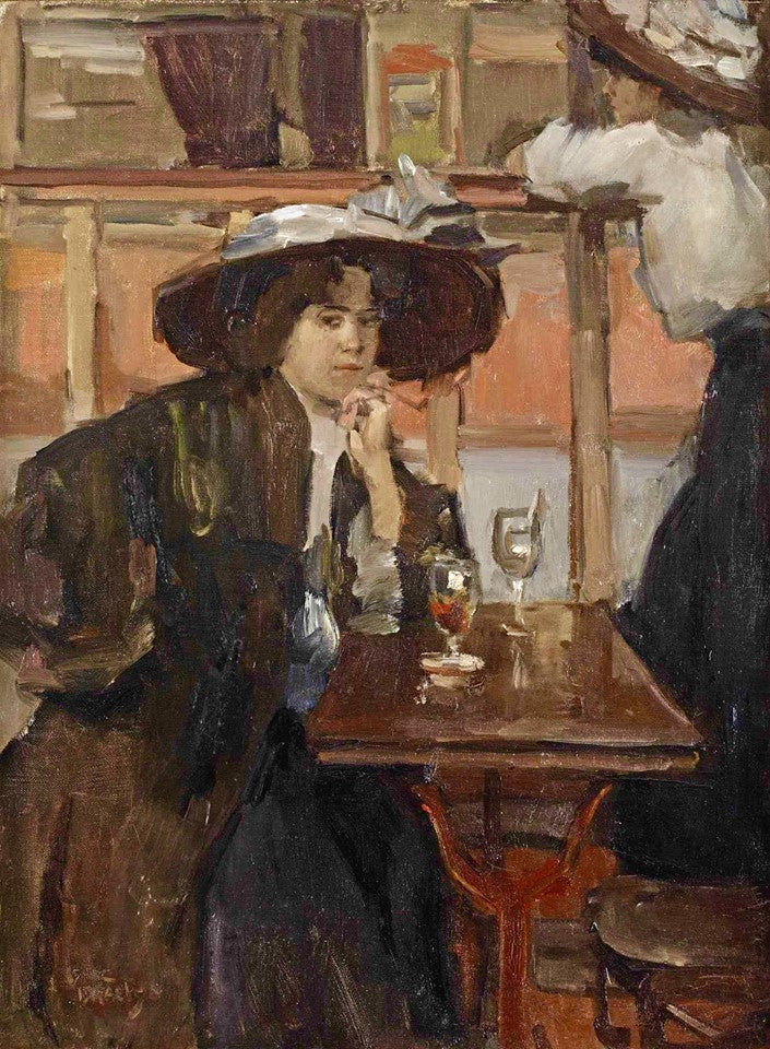 In the cafe, Paris by Isaac Israels,A3(16x12")Poster