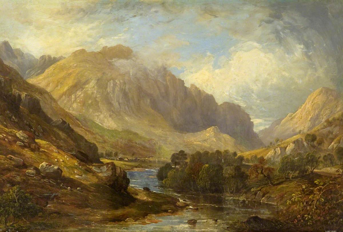 The River Teith, vintage artwork by Edmund John Niemann, A3 (16x12") Poster Print