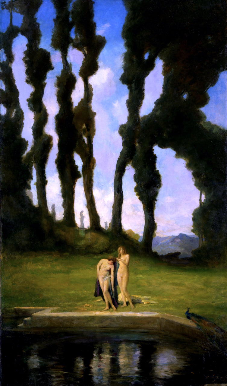 After the Bath, vintage artwork by Charles Walter Stetson, 12x8" (A4) Poster