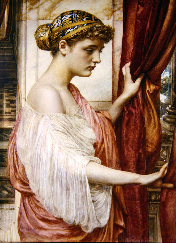 At The Window, vintage artwork by Sir Edward John Poynter, 12x8" (A4) Poster