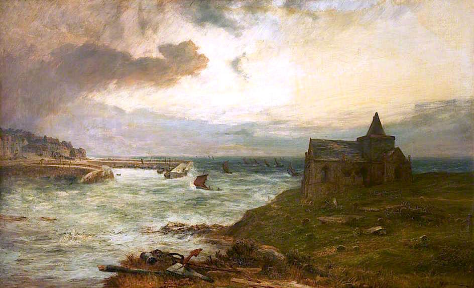 The Fisherman's Haven, St Monans, Fifeshire, vintage artwork by John MacWhirter, 12x8" (A4) Poster