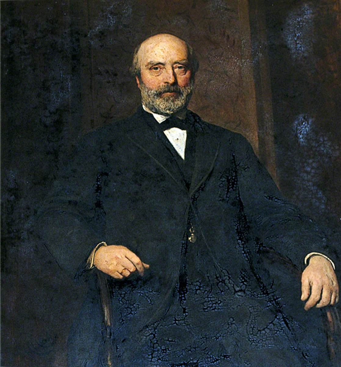 John D. Allcroft, Treasurer of Christ's Hospital, vintage artwork by Hubert von Herkomer, 12x8" (A4) Poster