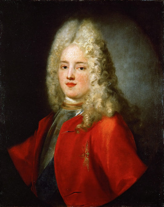 King August III of Poland (1696-1763), vintage artwork by Rosalba Carriera, 12x8" (A4) Poster