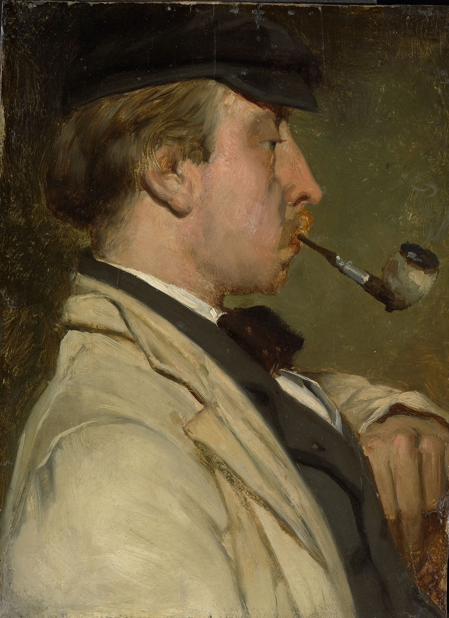 Portrait of Ludwig Casimir ('Louis') Sierig (1834-1919), Painter, vintage artwork by Matthijs Maris, 12x8" (A4) Poster