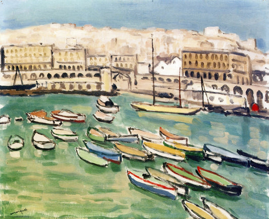 Algiers, the Consular Palace and the Palace of Governmant, vintage artwork by Albert Marquet, 12x8" (A4) Poster