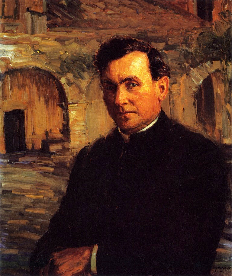 Father John O'Sullivan, vintage artwork by Joseph Kleitsch, 12x8" (A4) Poster