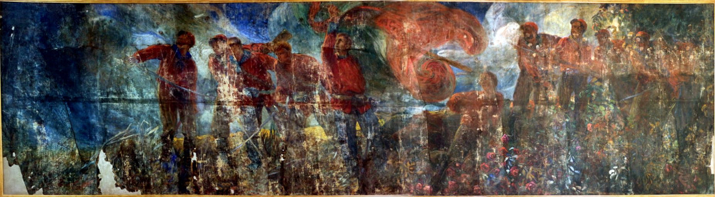 The Red Shirts by Plinio Nomellini,A3(16x12")Poster