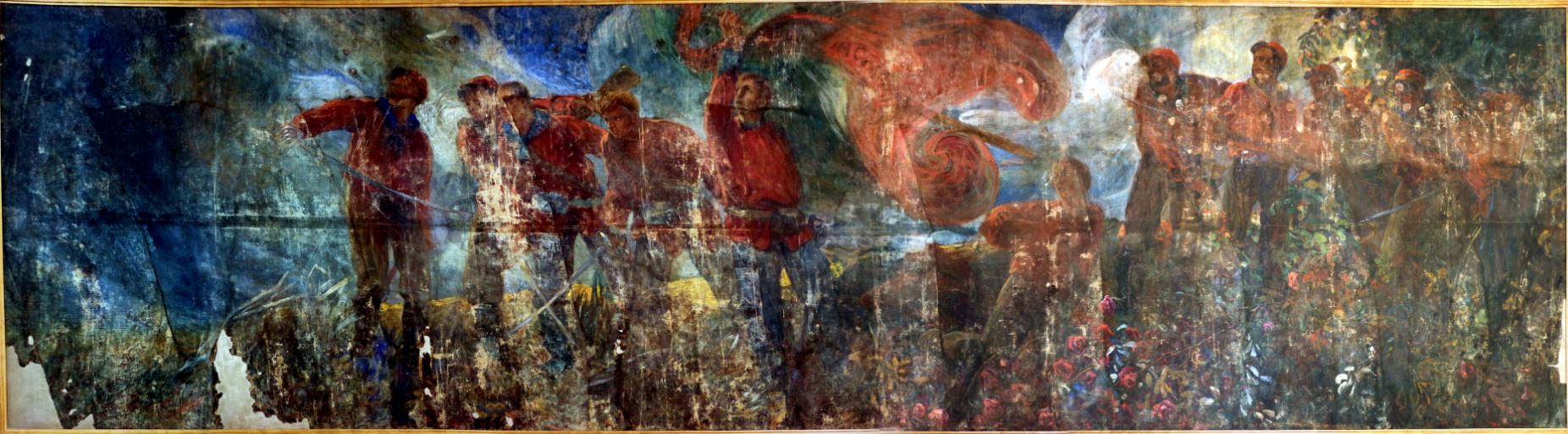 The Red Shirts by Plinio Nomellini,A3(16x12")Poster