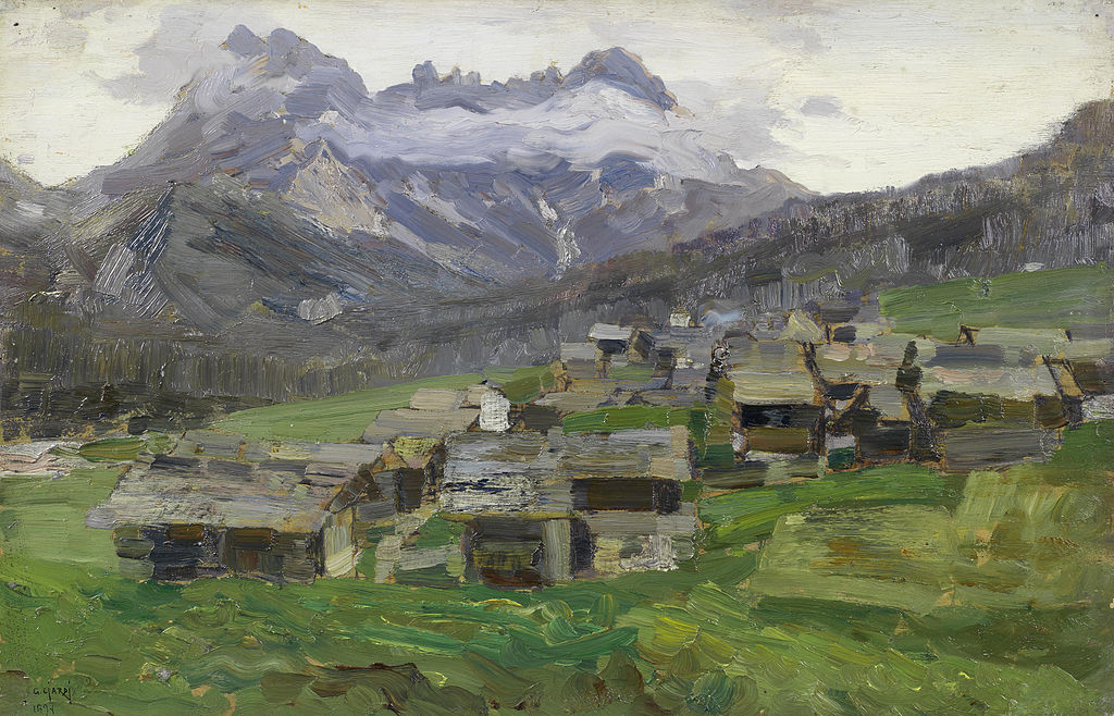 Conca di Sappada con le Terze, vintage artwork by Guglielmo Ciardi, 12x8" (A4) Poster