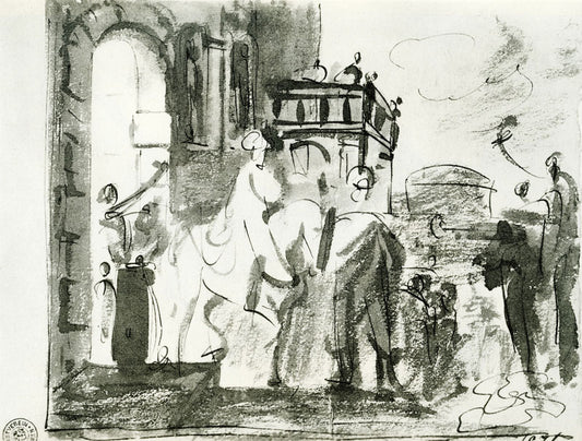 The Triumph of Mordecai, vintage artwork by Gerbrand van den Eeckhout, 12x8" (A4) Poster
