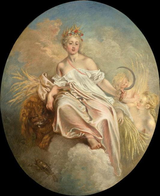 Ceres (Summer), vintage artwork by Jean-Antoine Watteau, 12x8" (A4) Poster