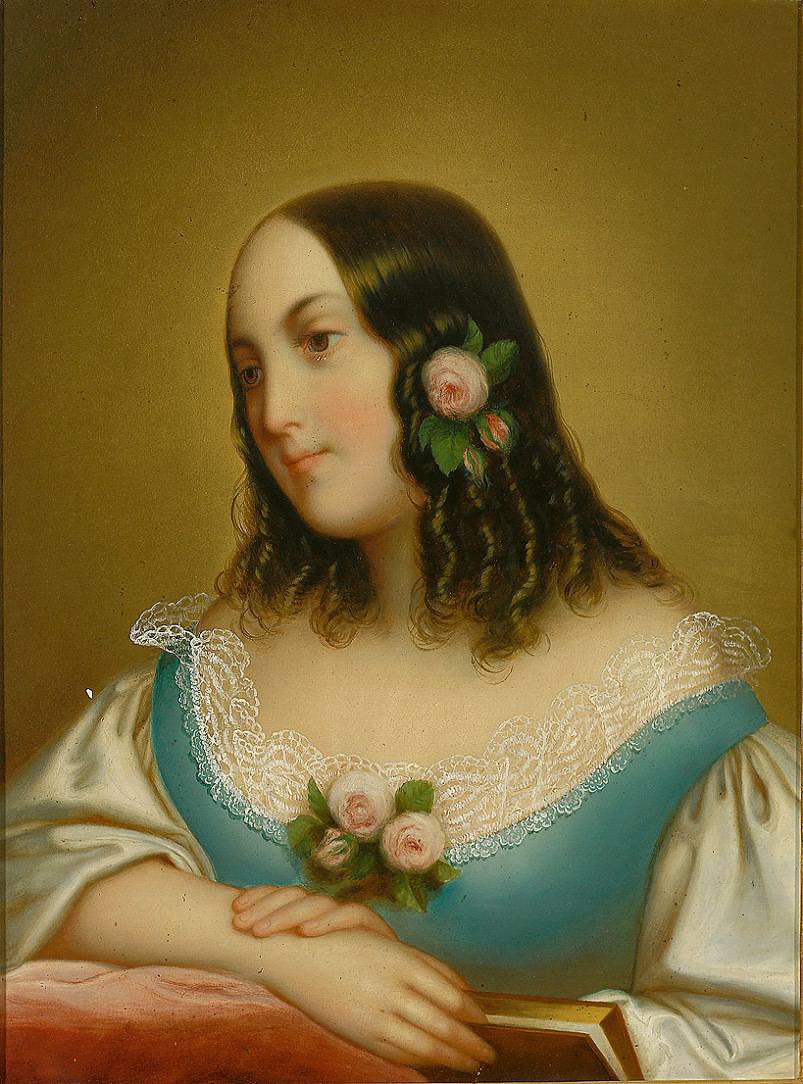 Portrait of Maria, vintage artwork by Friedrich von Amerling, A3 (16x12") Poster Print