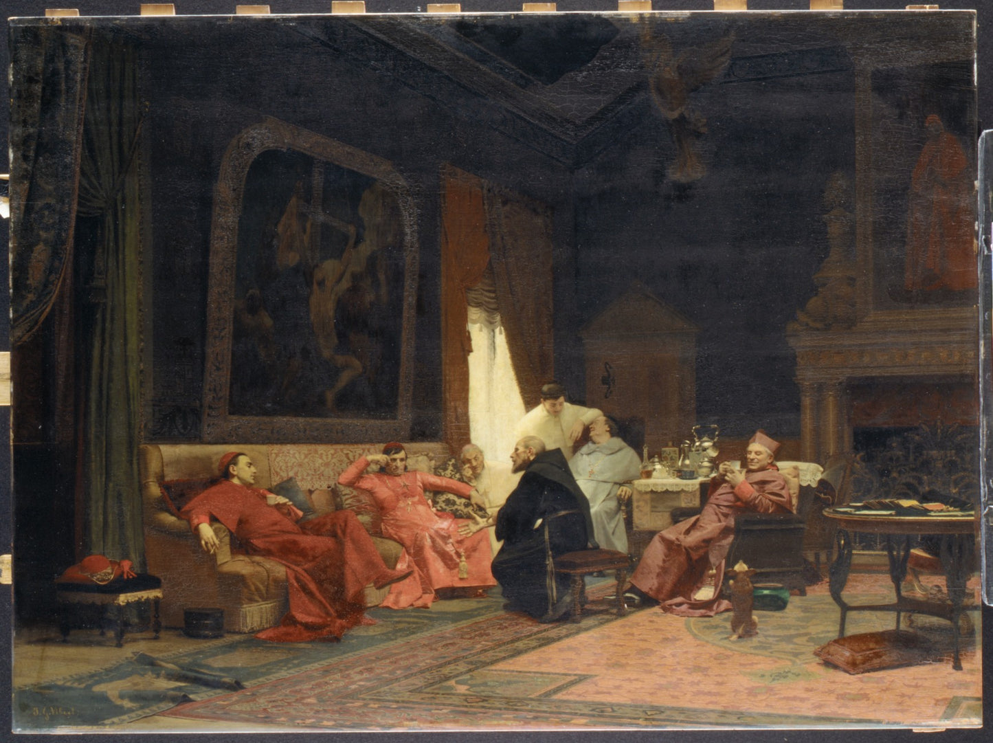 The Missionary's Adventures, vintage artwork by Jehan-Georges Vibert, 12x8" (A4) Poster
