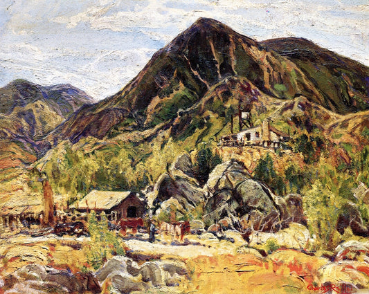Witch Creek Mountain, vintage artwork by Charles Reiffel, 12x8" (A4) Poster