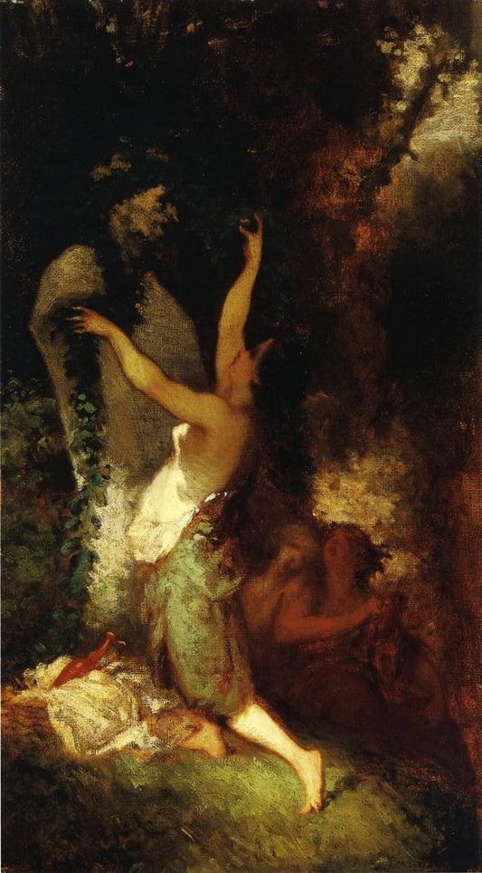 Offering to Pan, vintage artwork by Jean-François Millet, A3 (16x12") Poster Print